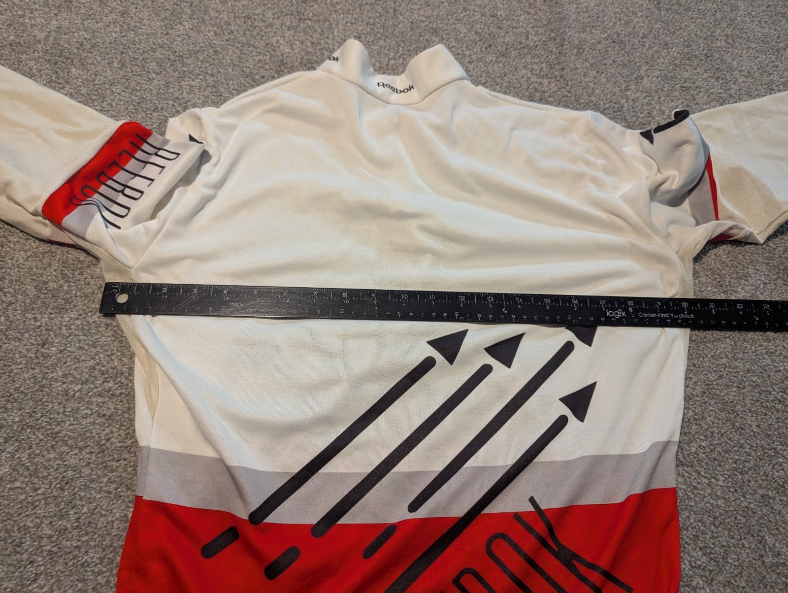 Vintage Reebok Cycling Jersey Mens XL White 1980s 90s Biking Bike