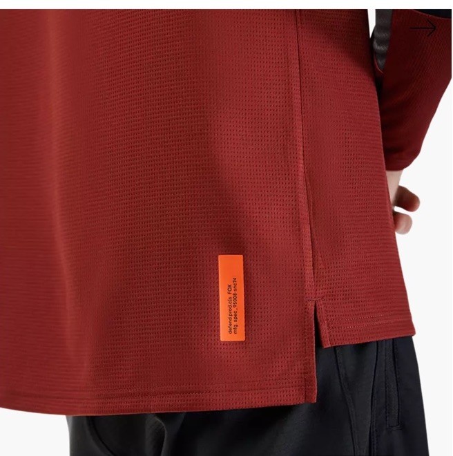 Brand New FOX Racing Mens Defend MTB Long Sleeve Jersey $90 Med Rust Brown LS