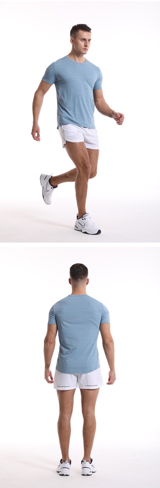 Men’s Casual Slim Fit Training Sweatshirt Quick Drying Short Sleeve T-shirt