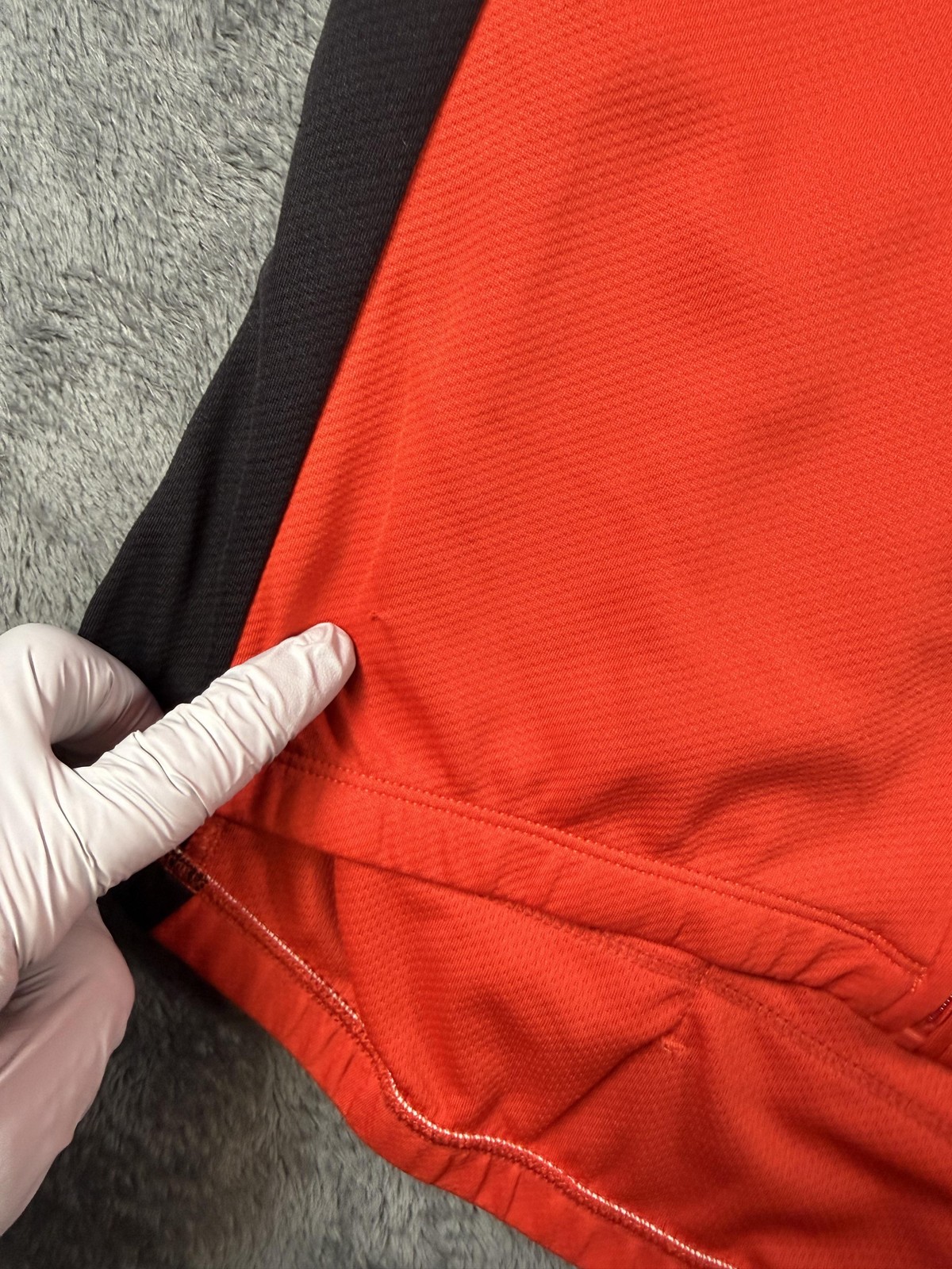 Giant Cycling Jersey Mens Large Red White Full Zip Short Sleeve Back Pockets