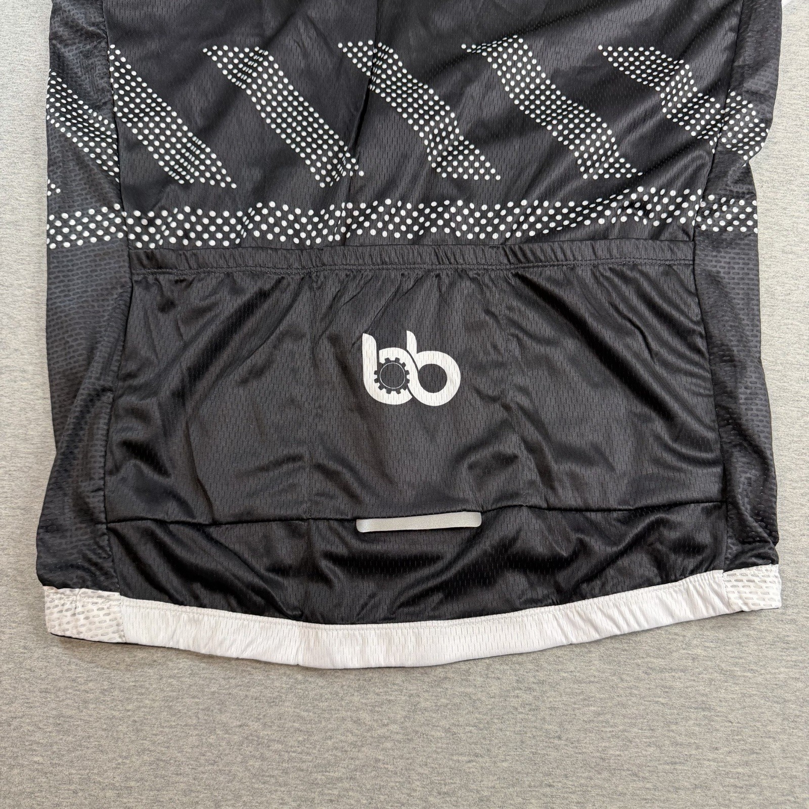 Bicycle Booth BB Performance Club Cycling Jersey Mens Large Black White New NWT