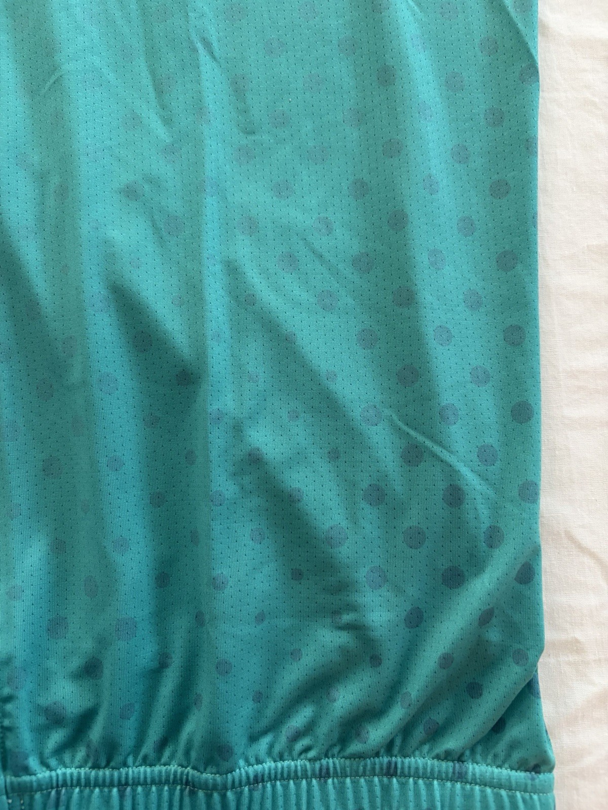 Primal Cycling Jersey Women’s Race Cut XL Teal Blue Dot Shirt Full Zip Race Fit