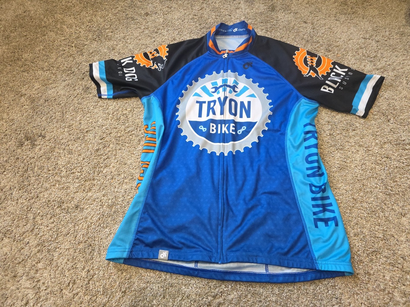 Champion System Women’s 2XL race cut cycling jersey Tyron Bike Black Dog