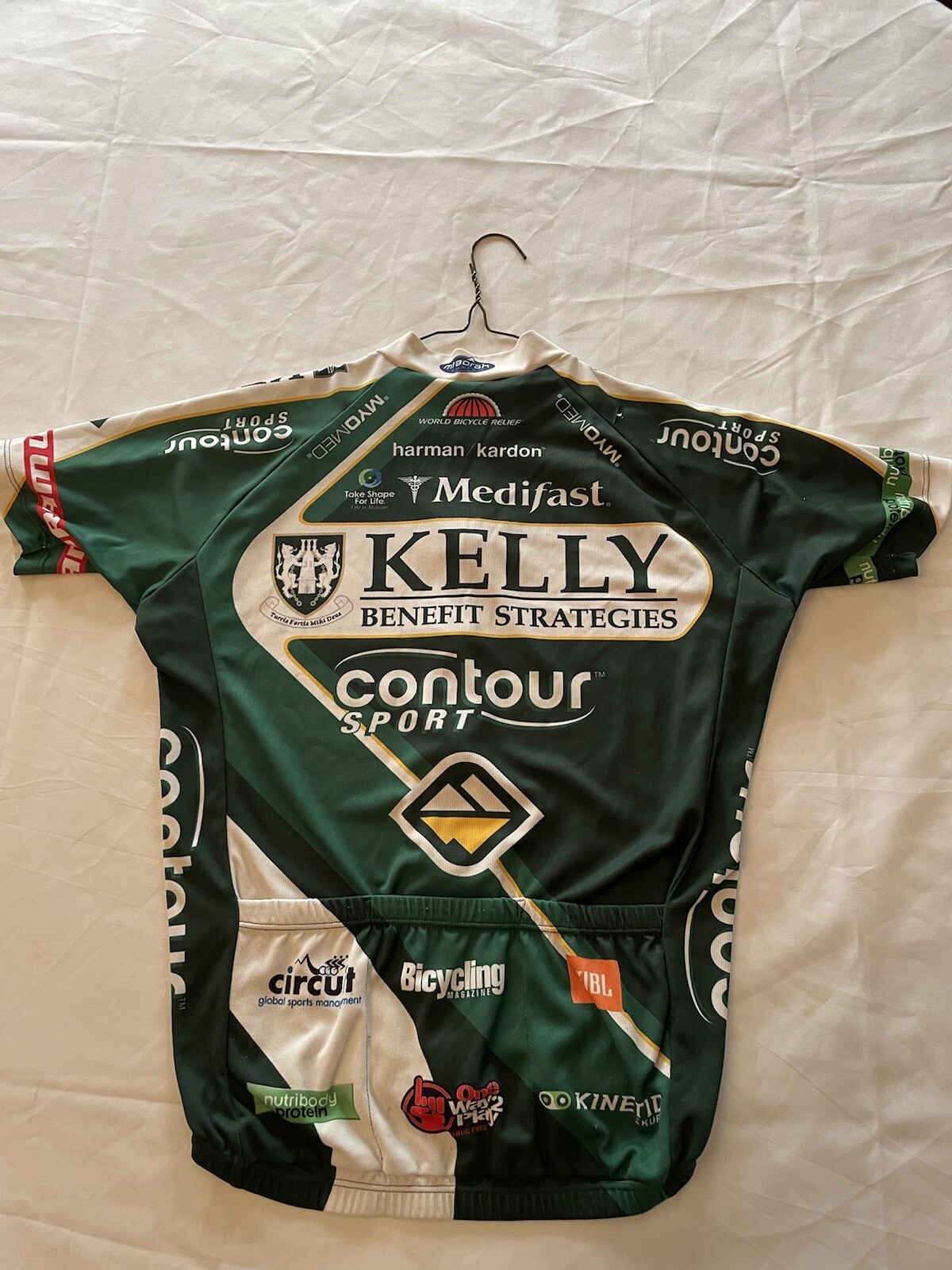 Bicycle Bike Jersey Full Zipper Short Sleeve Summer GREEN