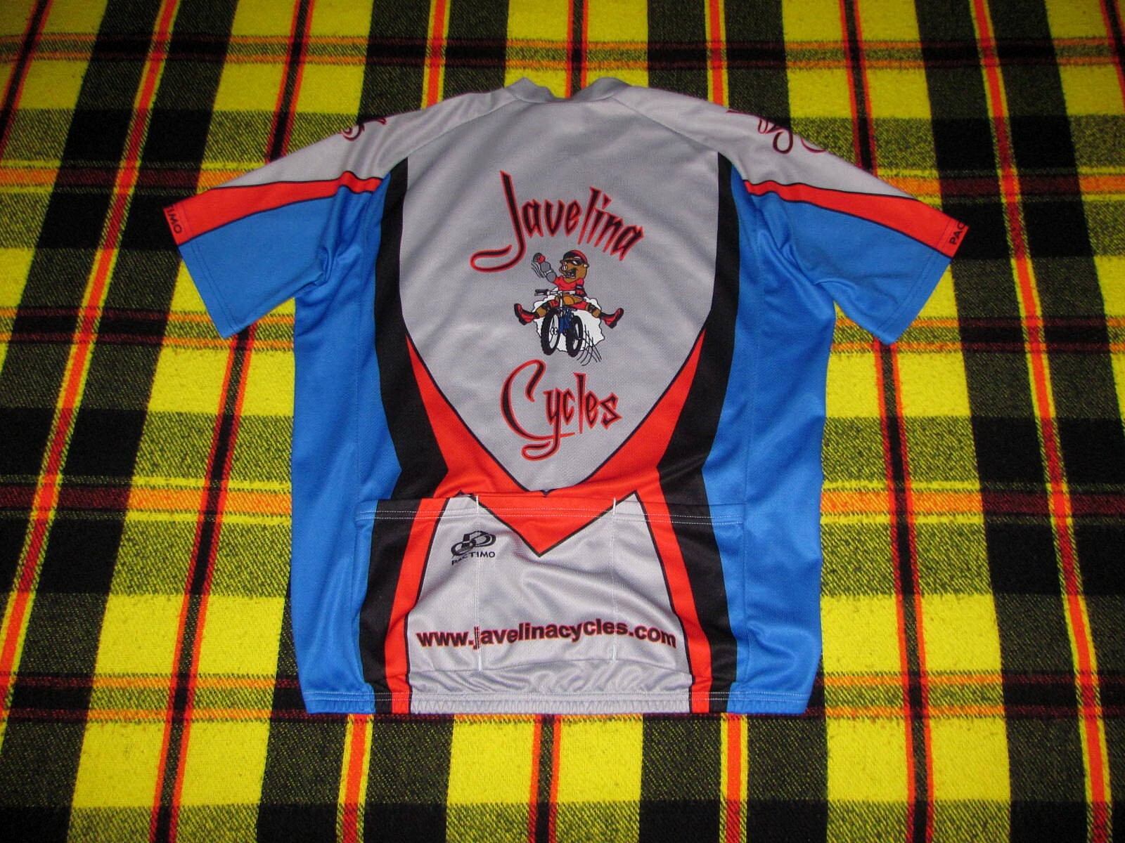 Pactimo Cycling Jersey Men’s Large 3/4 Zipper Shirt 3 rear pockets