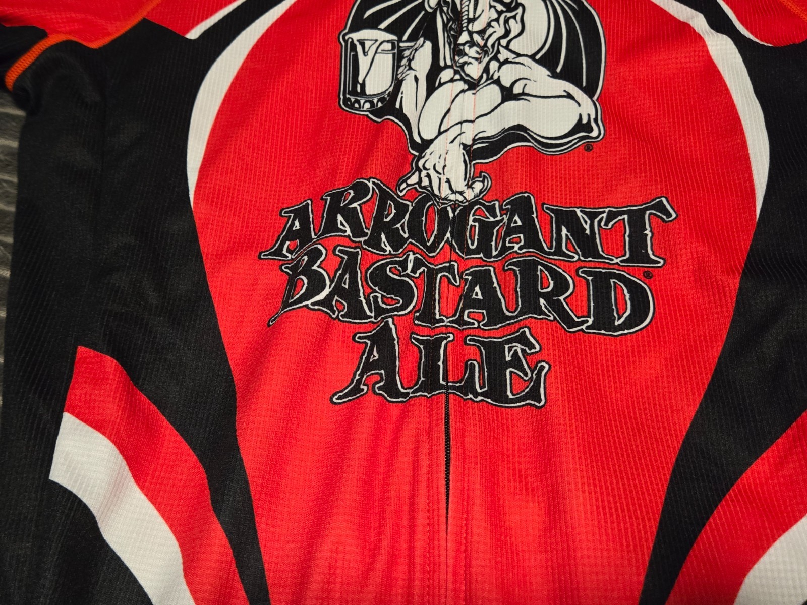 Canari Arrogant Bastard Ale Stone Brew full Zip Cycling Jersey Shirt Mens Medium