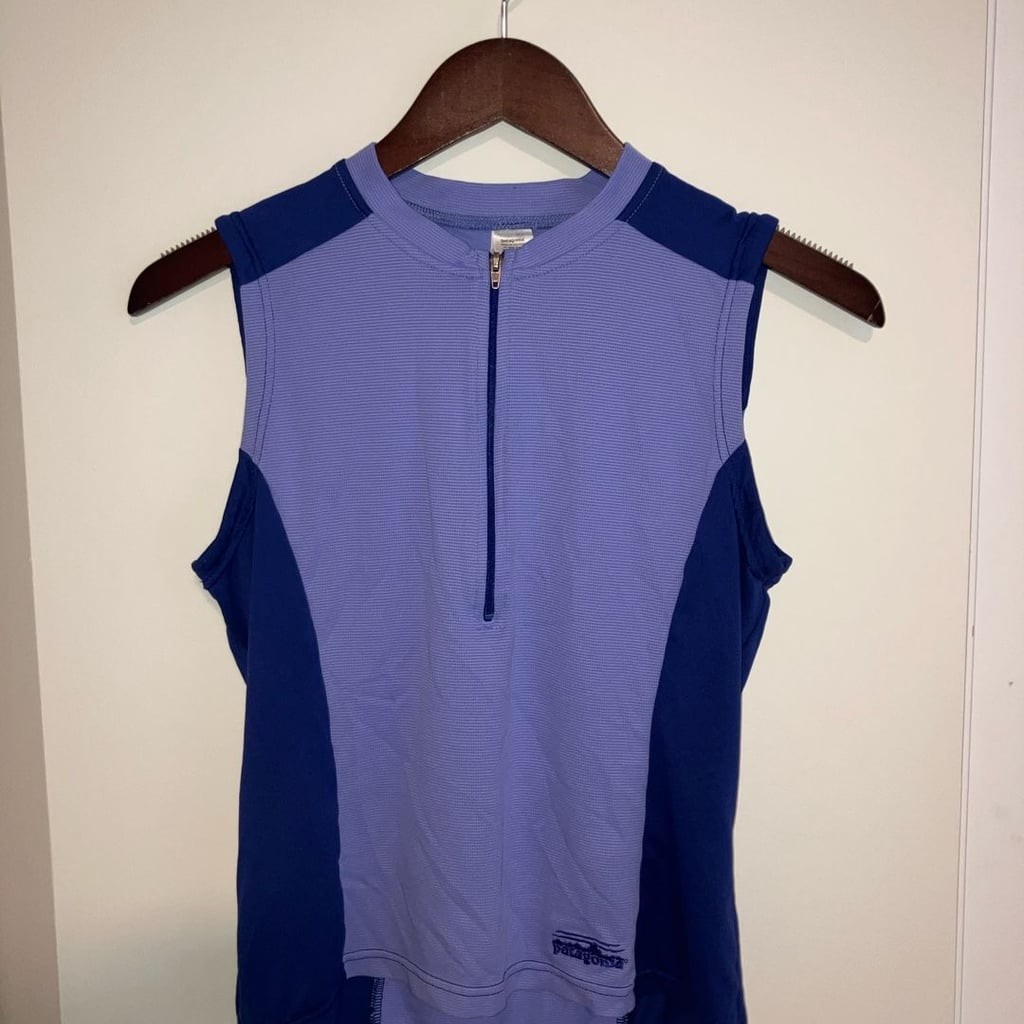 Patagonia Women’s Sleeveless 1/4 Zip Athletic Cycling Jersey