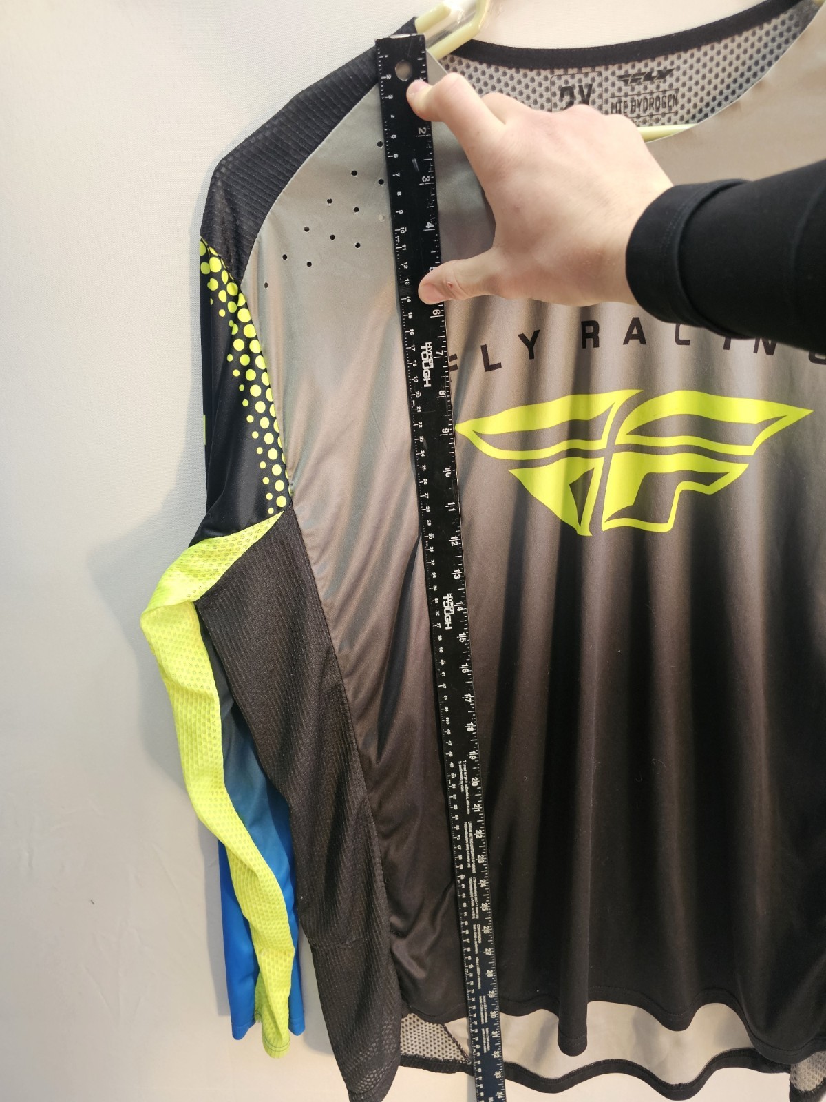 Fly Racing Lite Jersey (Grey/Blue/Hi-Vis) Size 2XL Motocross Dirt Bike ATV