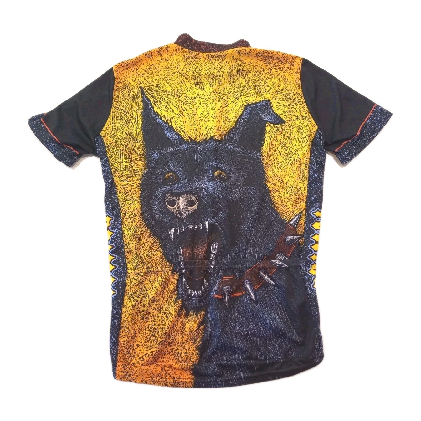 Primal Wear Cycling Jersey Shirt Mens Size M DIABLO PERRO Dog Devil Wolf Loud