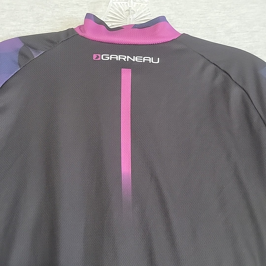 Louis Garneau Women’s XL Cycling Jersey Shirt Top Black White Pink Purple Navy