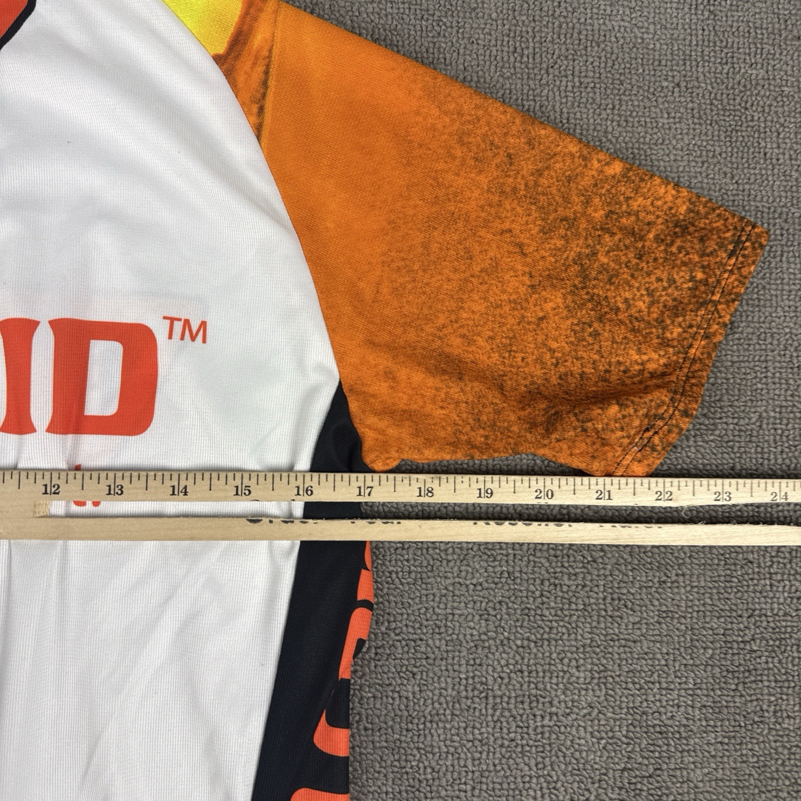 Sugoi Cycling Jersey Mens Small White Orange Road ID 3/4 Zip Pockets Canada