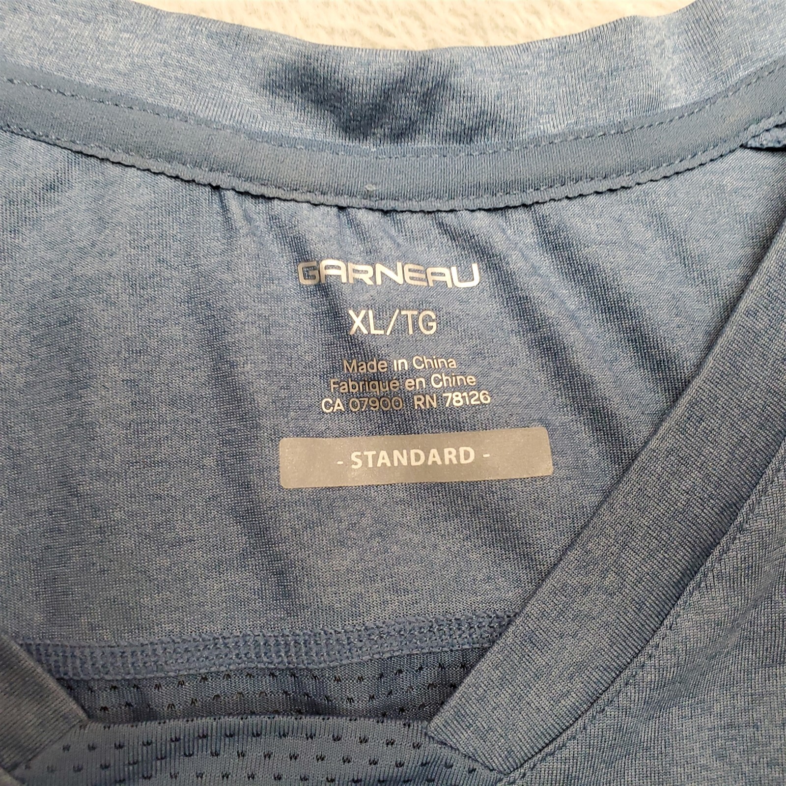 Garneau Cycling Jersey Mens XL Blue Bike Racing Vented Performance Stretch TEE