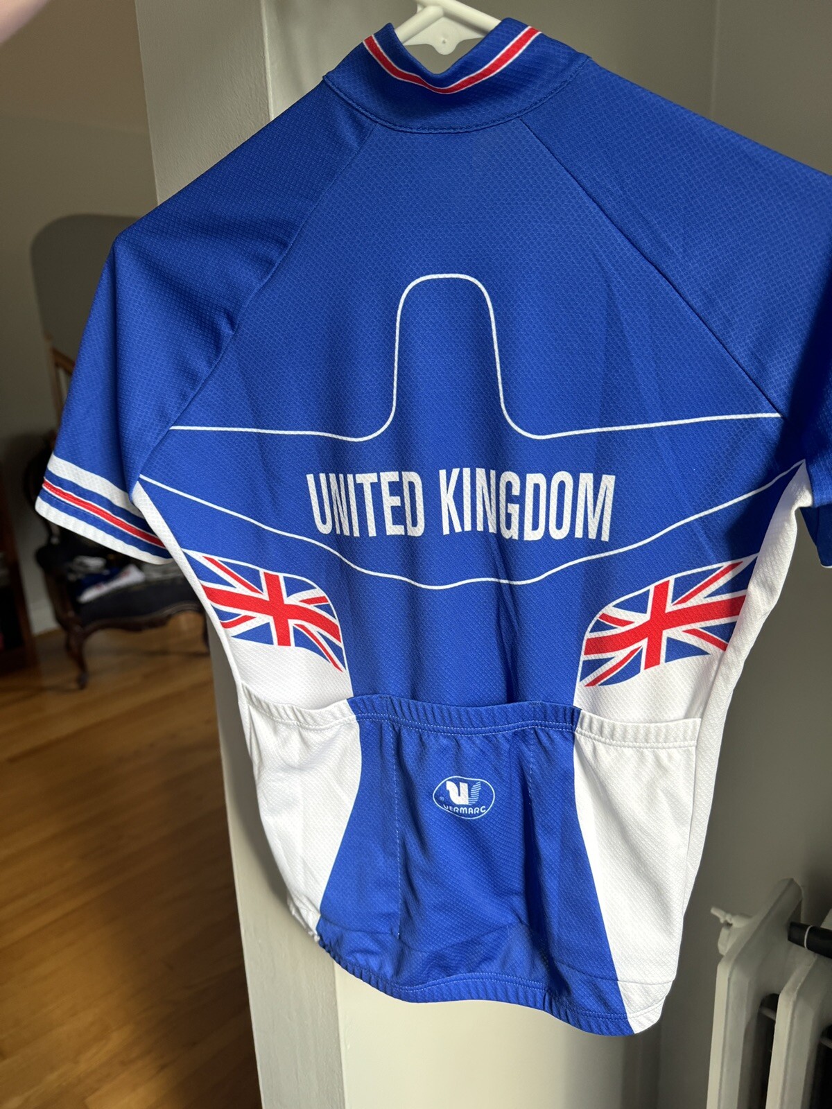 RARE Vermarc United Kingdom Youth Cycling Jersey (10Y) 1/4 Zip Short Sleeve