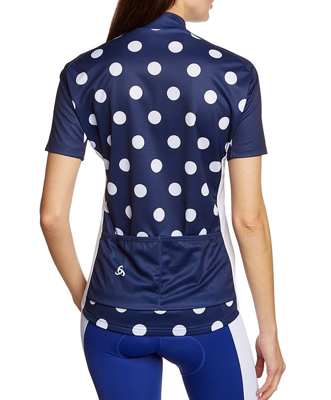 ODLO Women’s Cycling Jersey [SIZE L / XL] Stand-Up Collar Full Zip Blue NEW