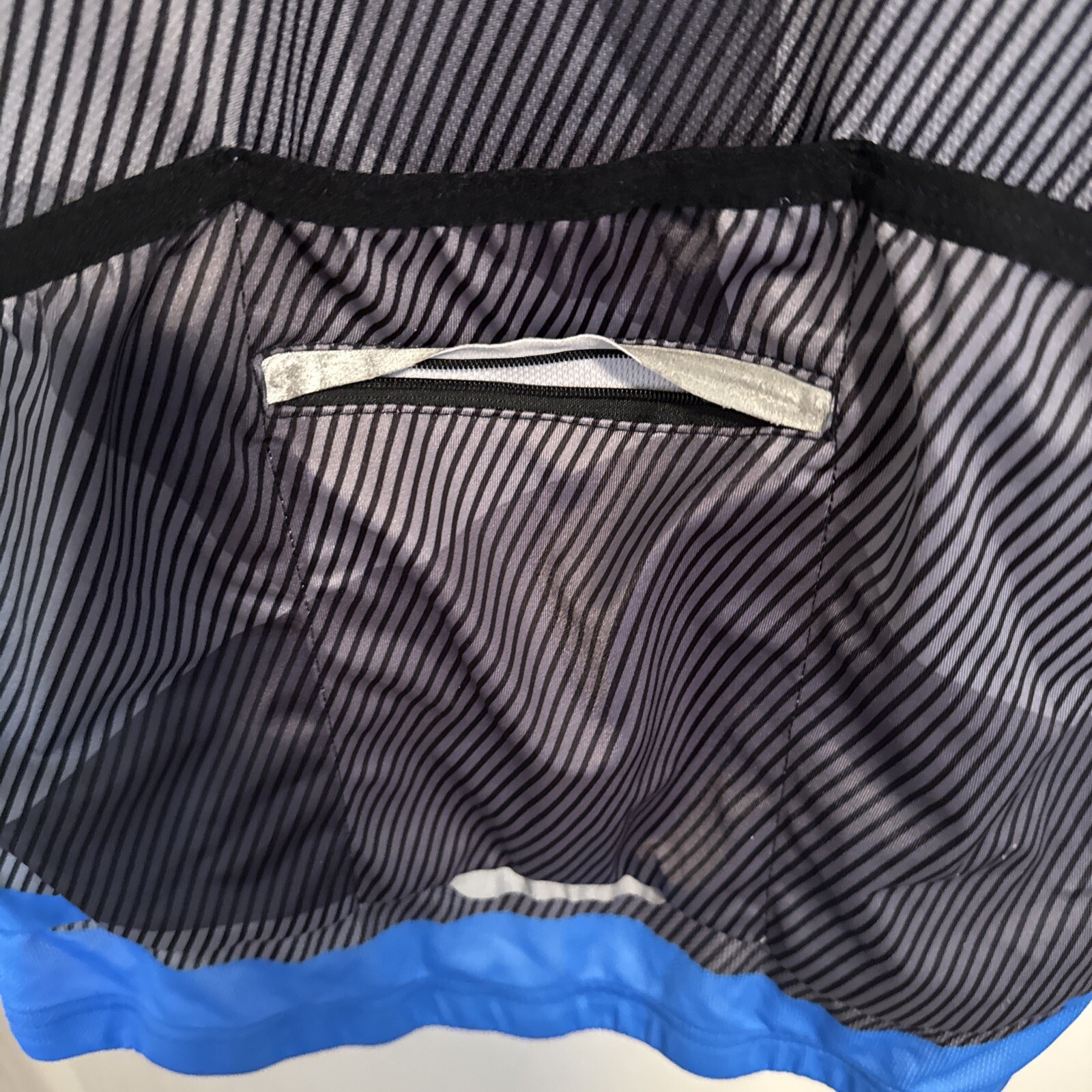 Urban Cycle Racing Jersey Size 2XL Gray Stripe Full Zip Short Sleeve Shirt