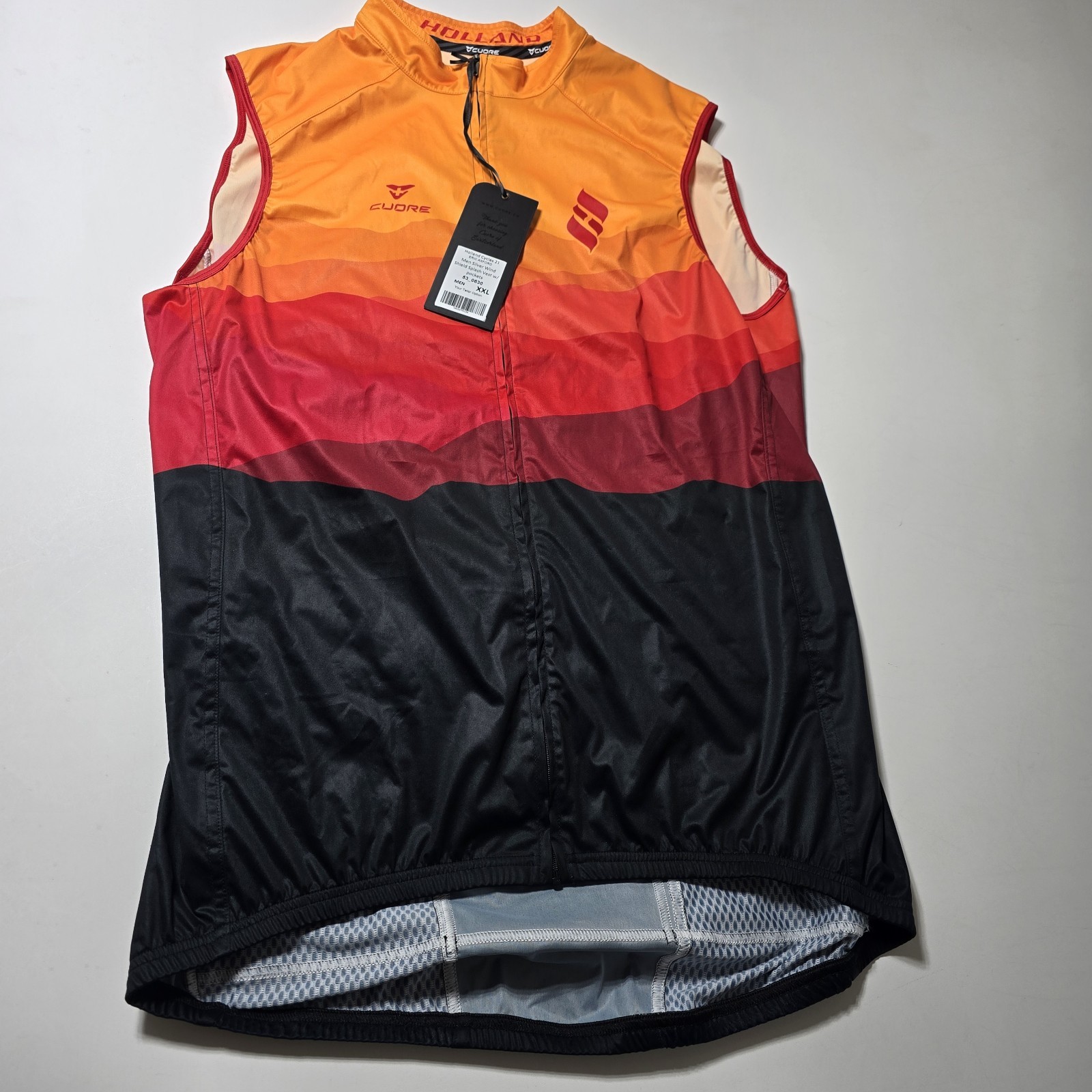NWT Cuore Cycling Vest Holland Mens Size 2XL Holland Cycling San Diego