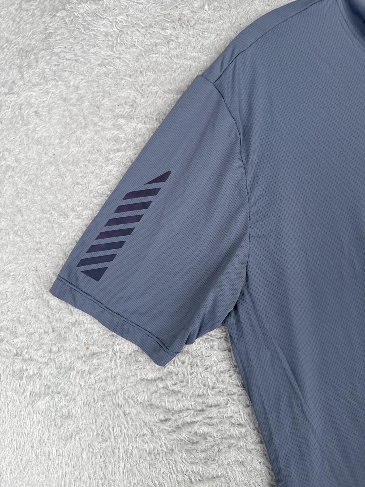 Baleaf Cycling Jersey Shirt Mens Large Gray Blue Half Zip Short Sleeve Bike