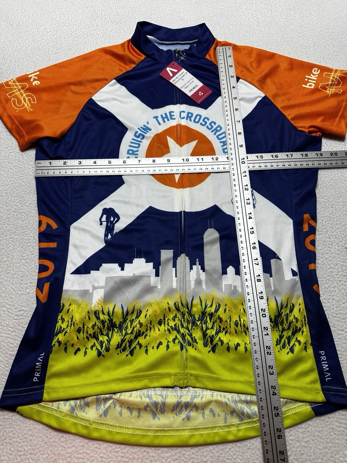 Primal Women’s Sport Cut Bike Raglan Jersey Size XL Cruisin The Crossroads NWT