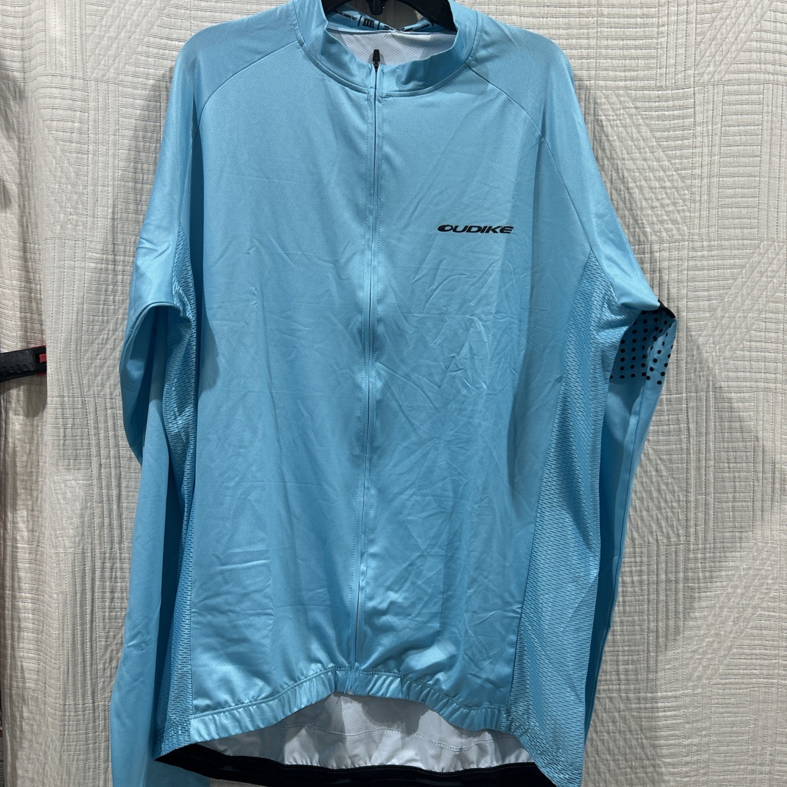 OUDIKE Men’s Full Zip 3 Pocket back Cycling Shirt