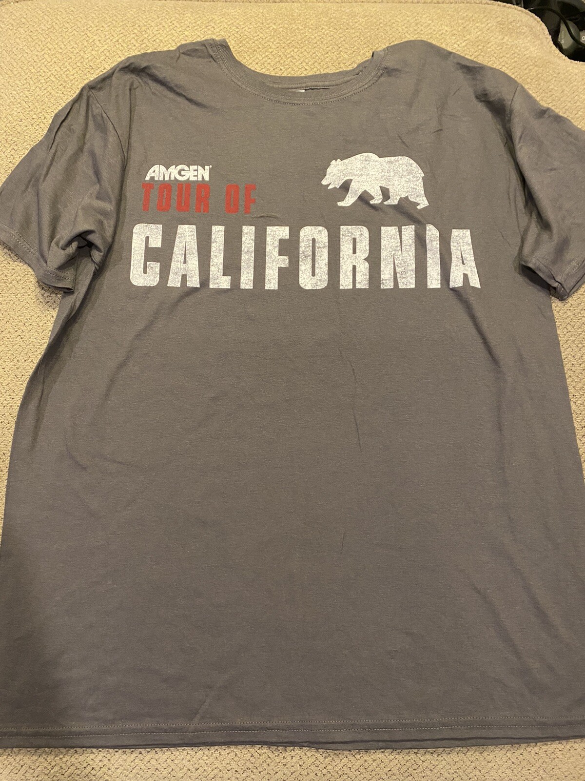 Men’s New Official AMGEN TOUR OF CALIFORNIA TEE CYCYLING Shirt Large L $34
