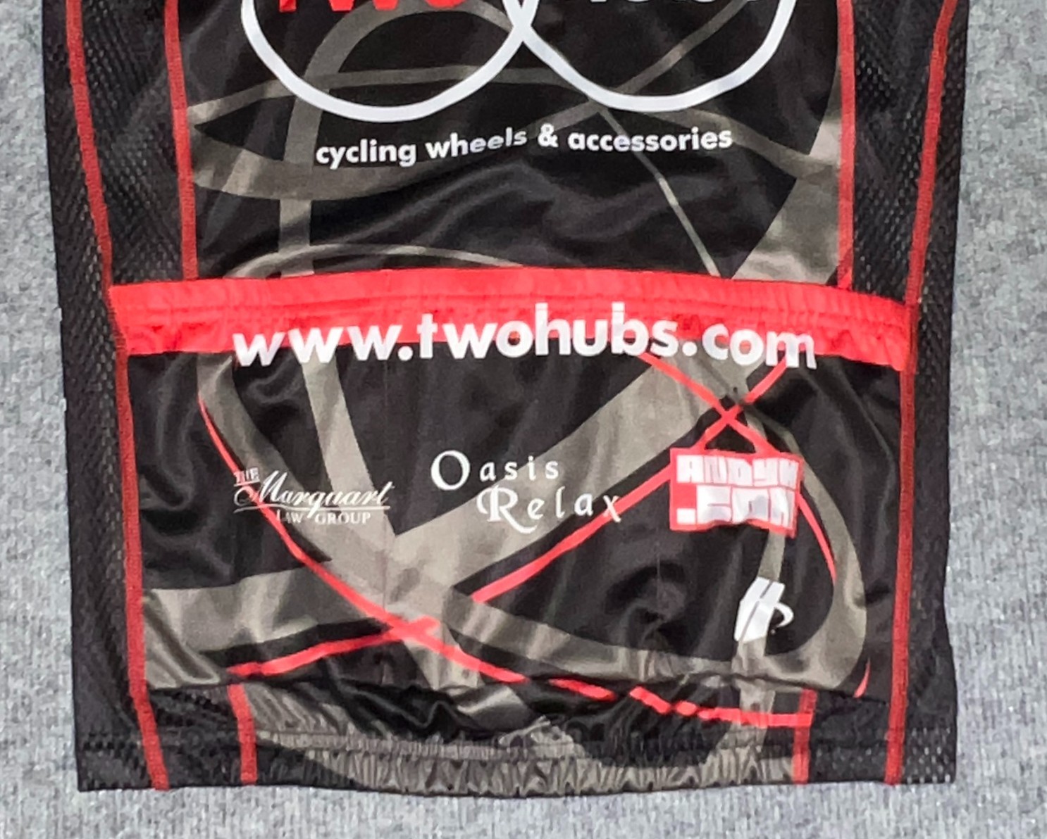 HINCAPIE PRO FULL ZIP JERSEY + TwoHubs Foothill Ranch Cycling sz M Bike Jersey