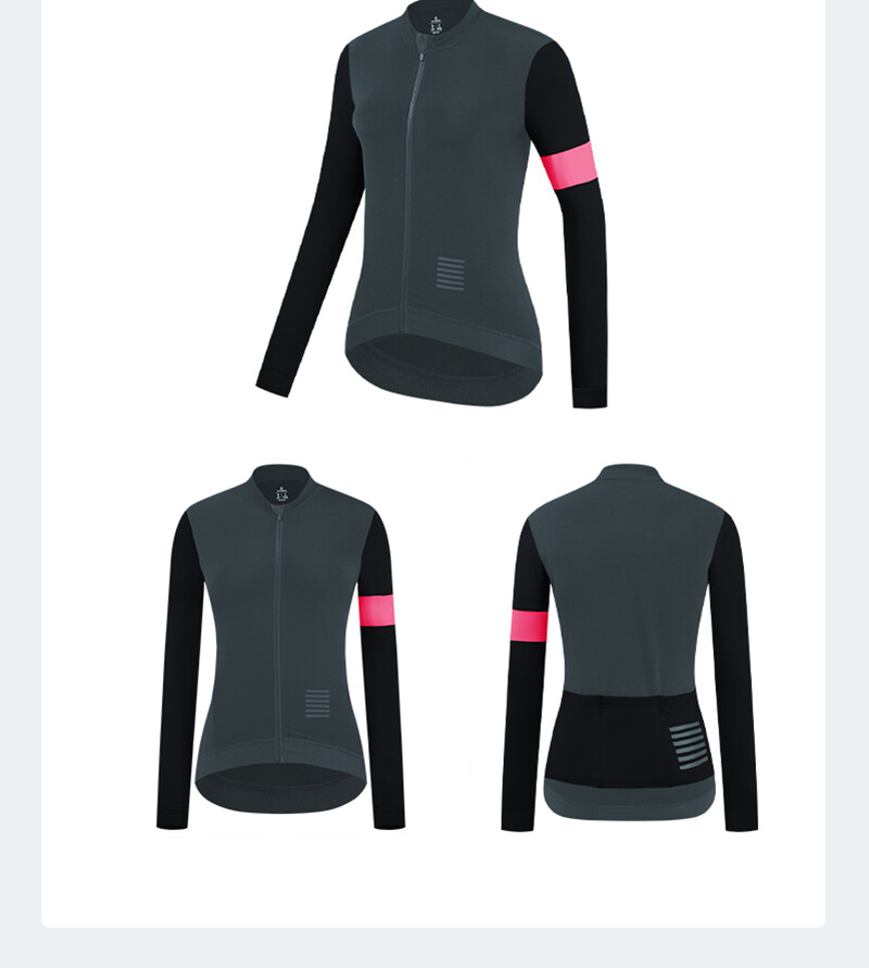 Women Cycling Thermal Fleece Jersey Winter Long Sleeve Bike Shirt Racing Clothes