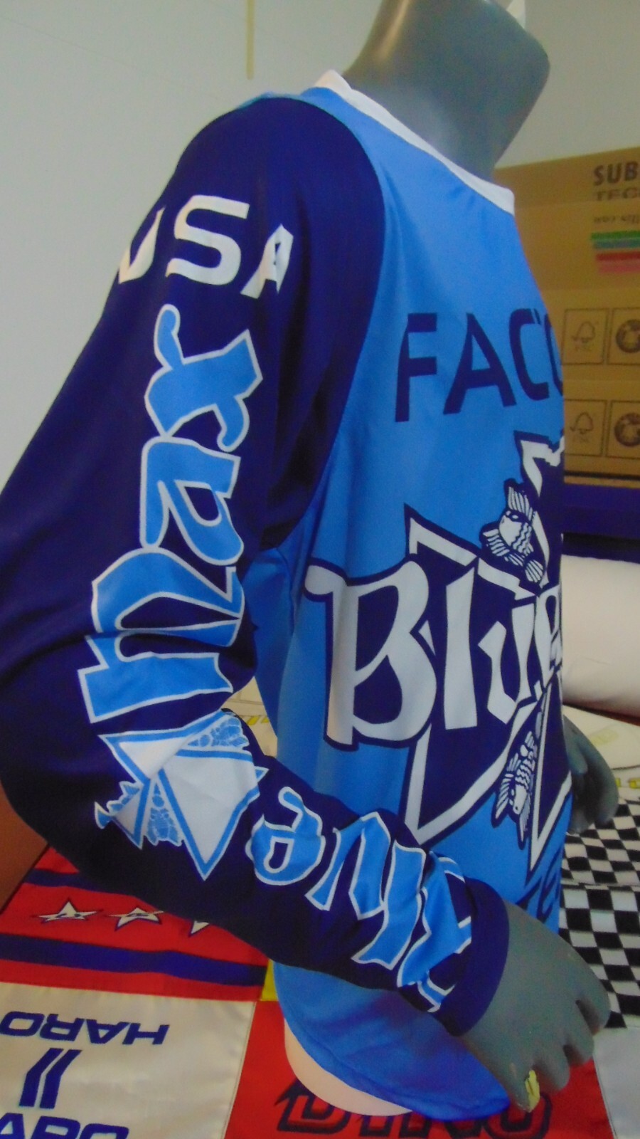 BLUE OLD SCHOOL BIKE JERSEY CLASSIC MAX BMX JERSEY BIKE SHIRT BMX XL