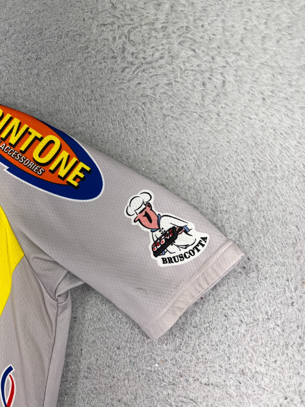 Sportful Cycling Jersey Womens Medium Gray Yellow HP Acca Due O 1/4 Zip Poly
