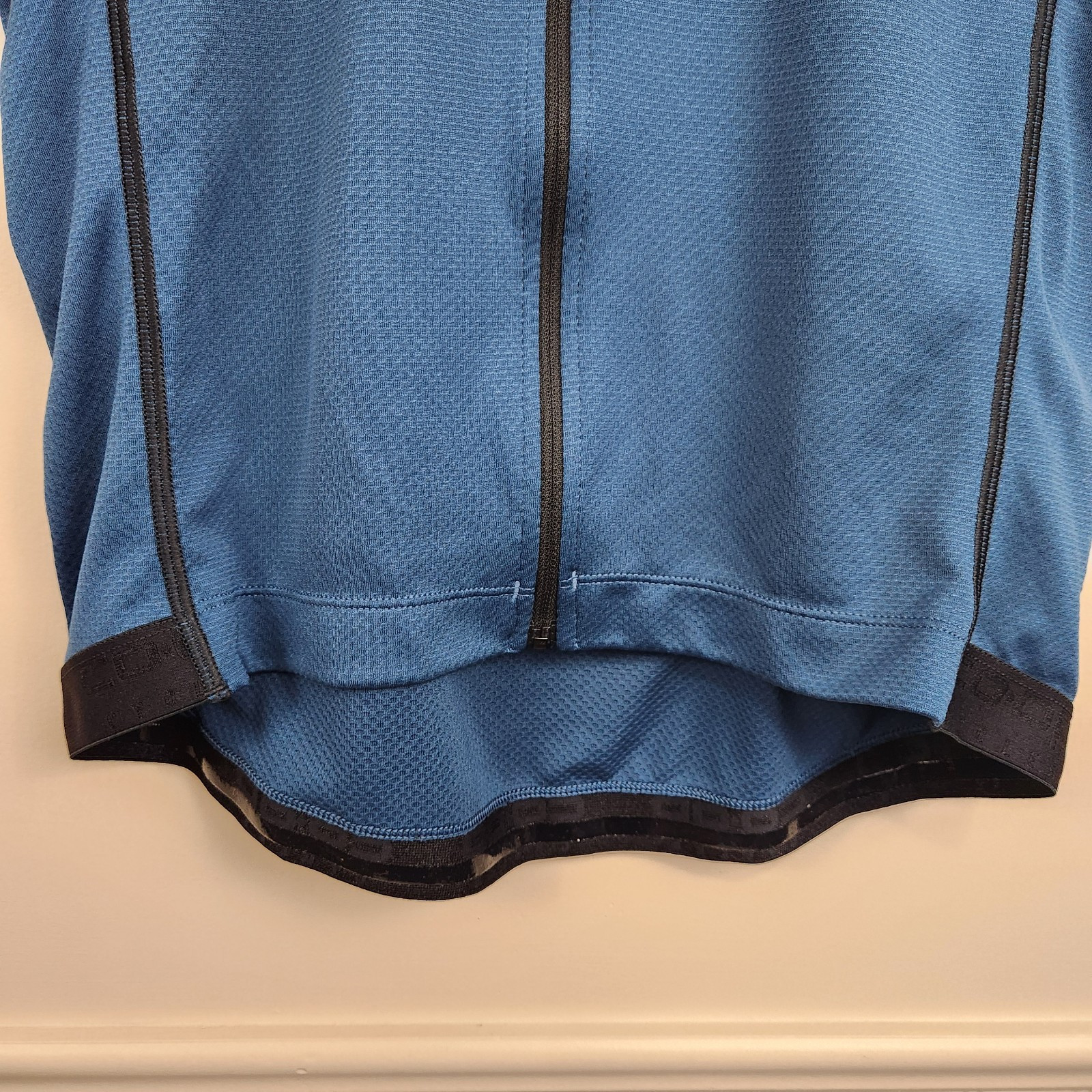 REI COOP Cycles Full-Zip Road Cycling Jersey Blue Teal Pocket Shirt Stretch SZ M
