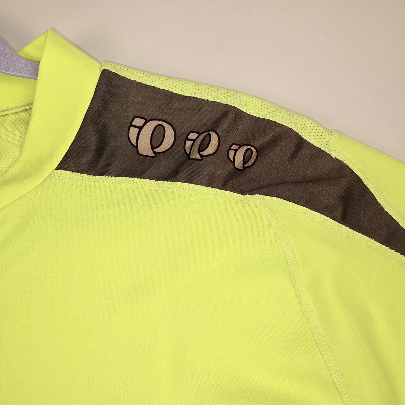 Pearl Izumi Mens XL Half 1/2 Zip Cycling Jersey Short Sleeve Road Yellow Biking