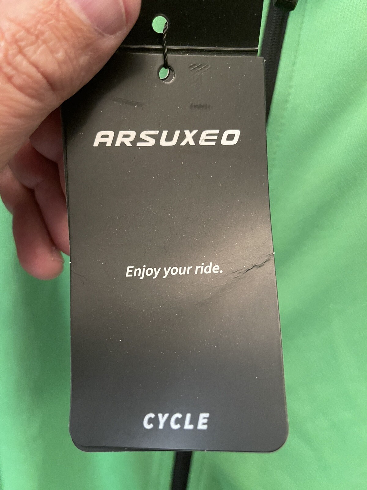Arsuxeo Cycling Shirt Full Zip Short Sleeve Rear Pockets New W/Tags Men’s XL