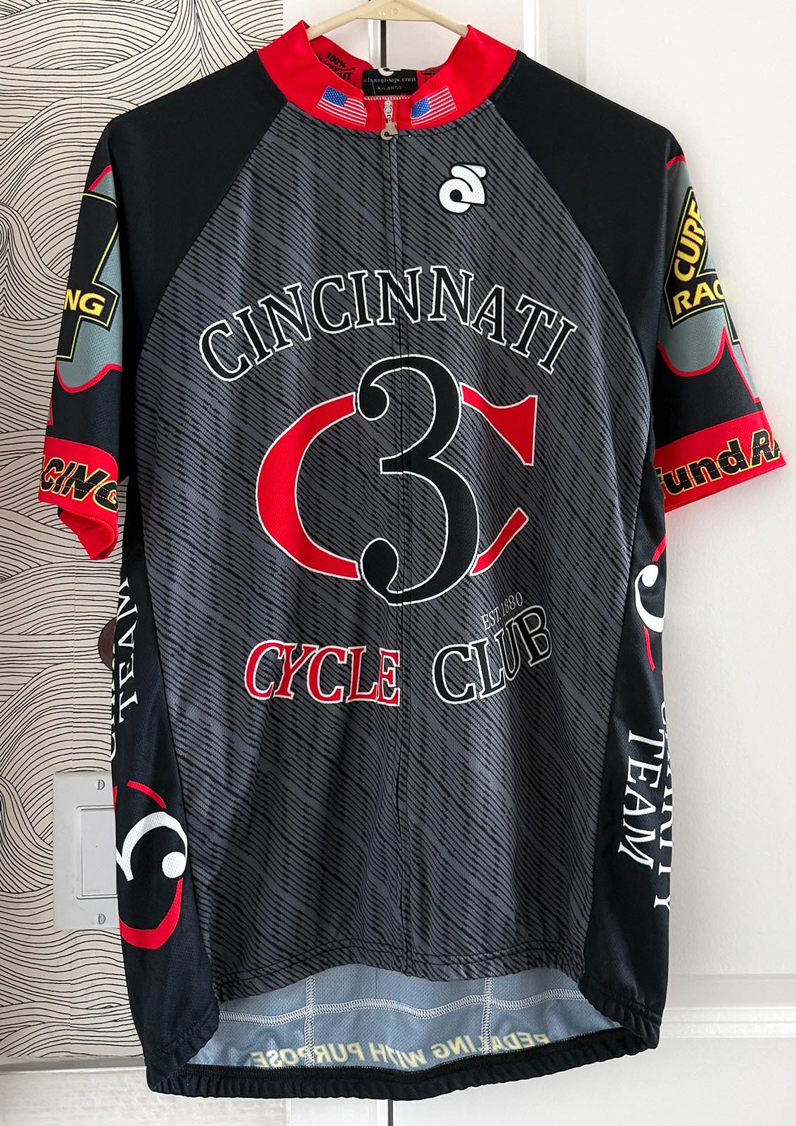 Cycling Jersey Full zipper- Size XL- 3C “WHEEL SUCKER STOUT”