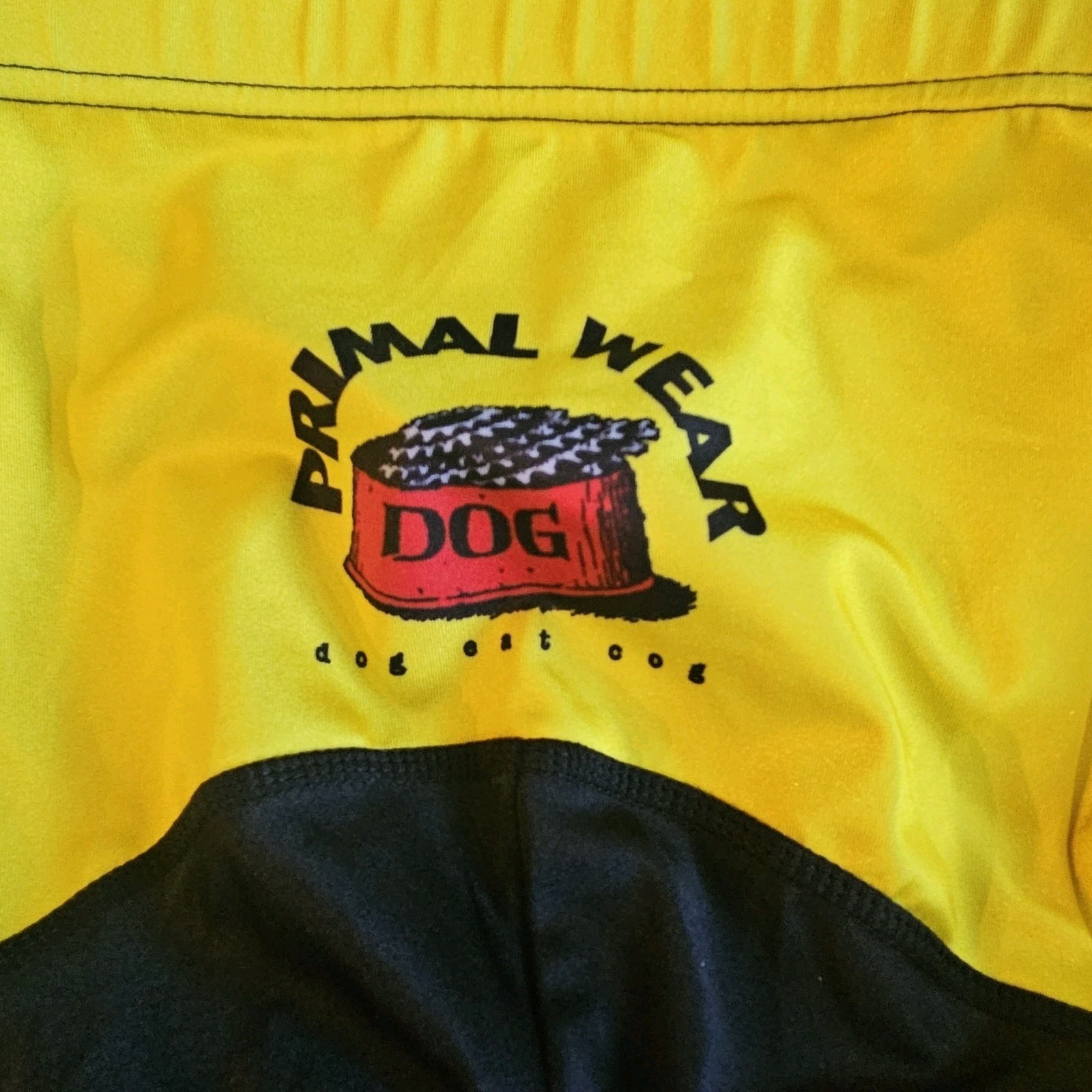 Primal Wear Dog Eat Cog Cycling Jersey & Shorts Men’s Medium Yellow Graphic Bike