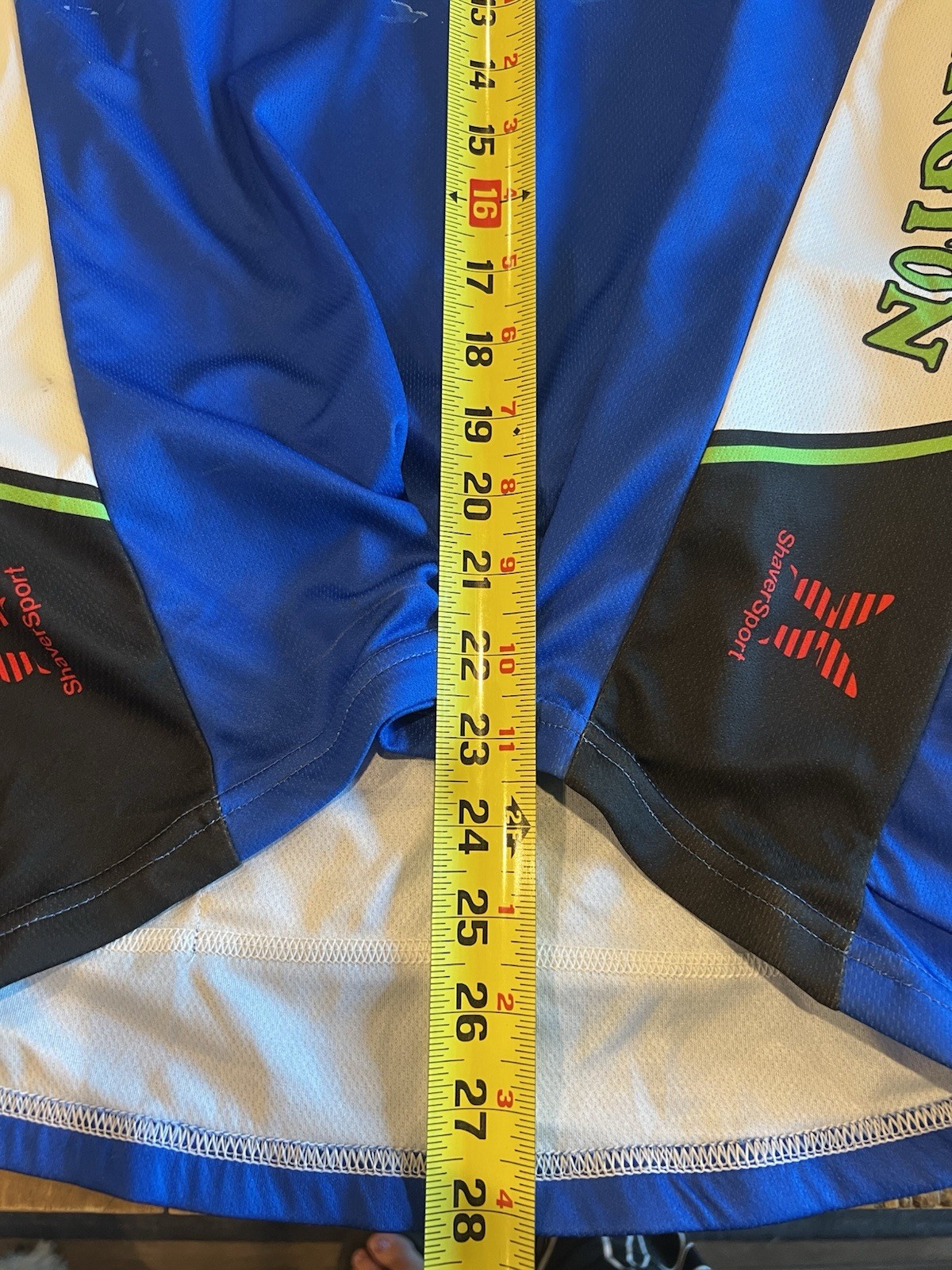 Mt Rainier Washington Cycling Jersey Large ShaverSport Full Zip Bike Shirt Blue