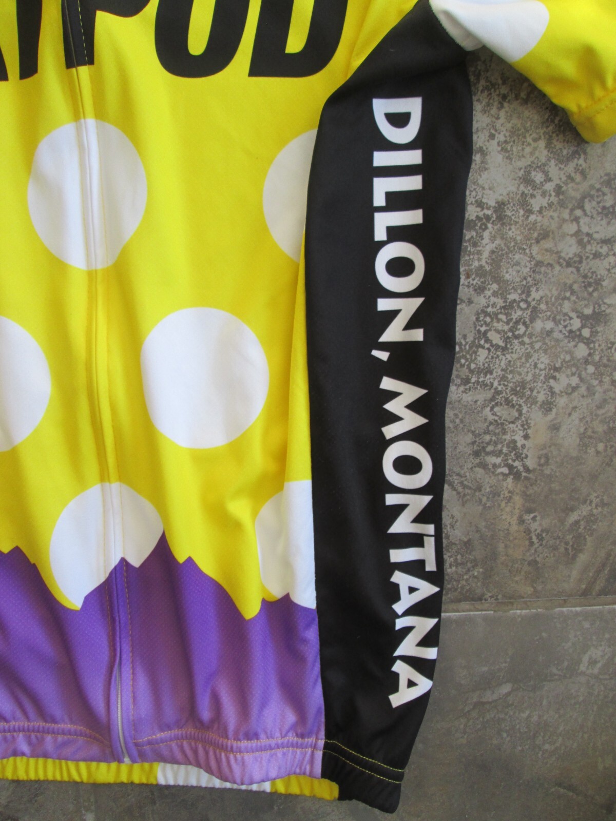 Black Bottoms Cycling Cycle Jersey Adult Small Club Cut Shirt Full Zipper Yellow
