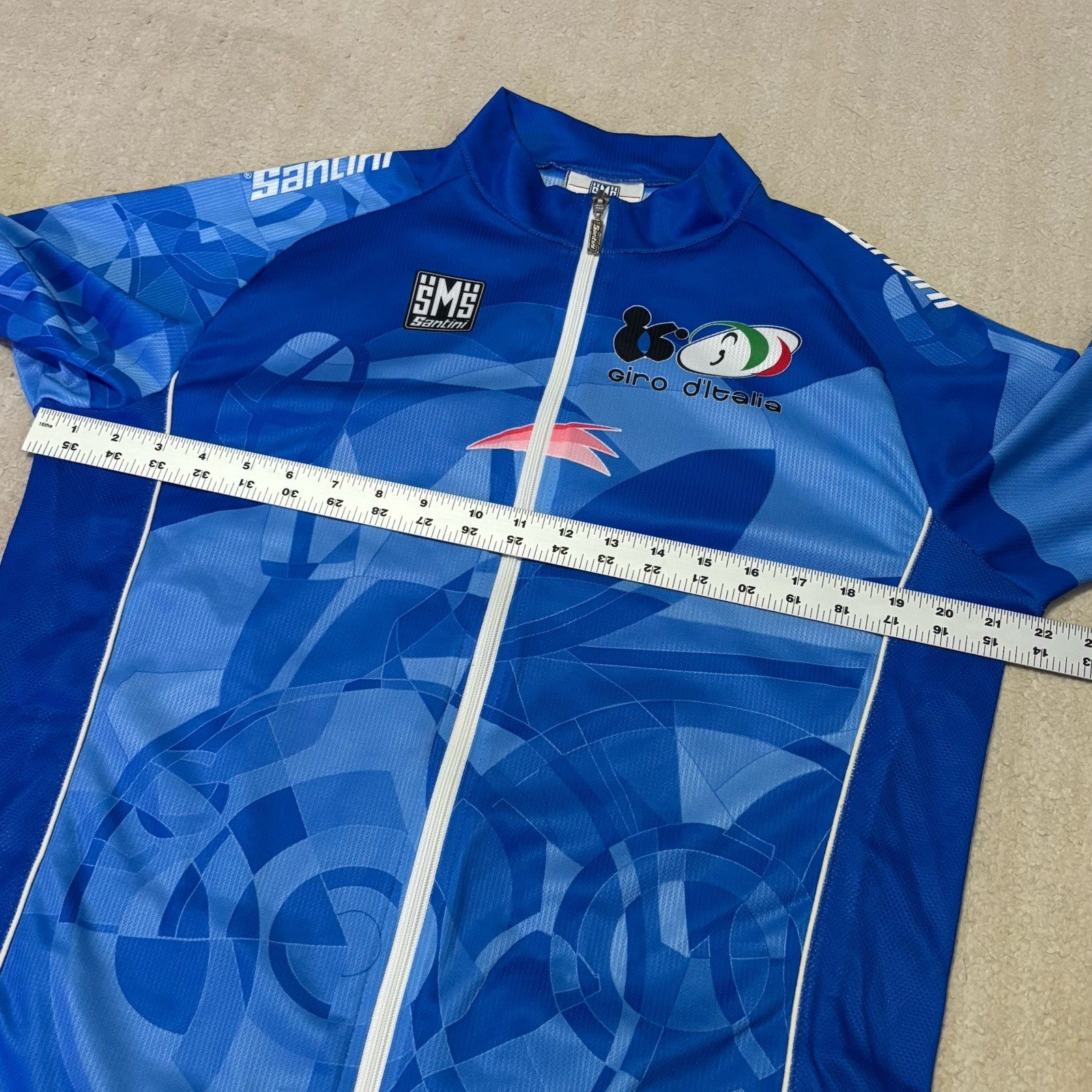 Santini SMS Giro D Italia Full Zip Cycling Jersey Men’s 3XL 54 Blue