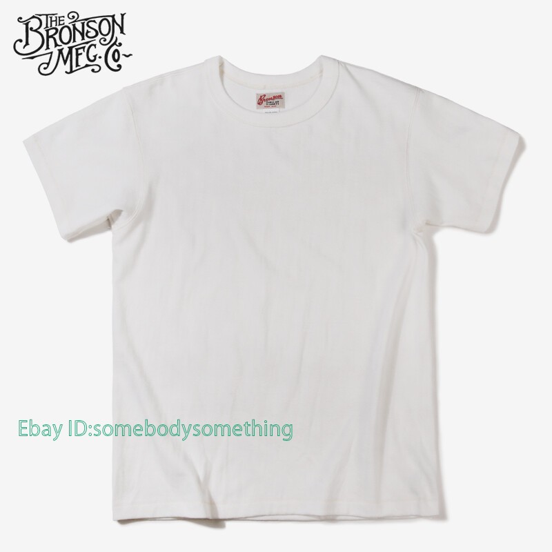 BRONSON Vintage Loopwheel Athletic T-Shirt Men Basic Tee 100% Cotton T