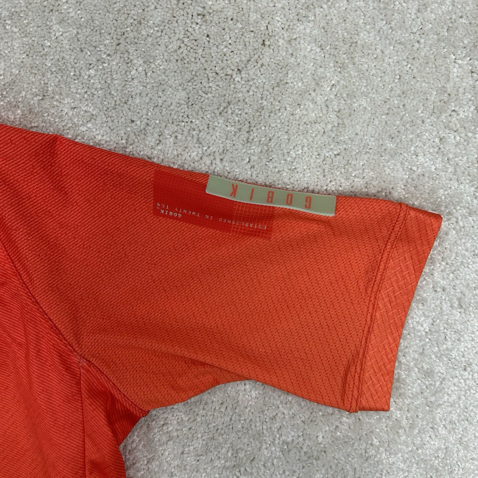 GOBIK Men’s Stark ReEssentials Tangerine Orange Full Zip Cycling Racing Jersey L