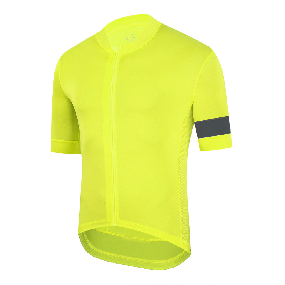 Mens Team Cycling Jersey Short Sleeve Road Bike MTB Bicycle Tops Full Zip Jersey
