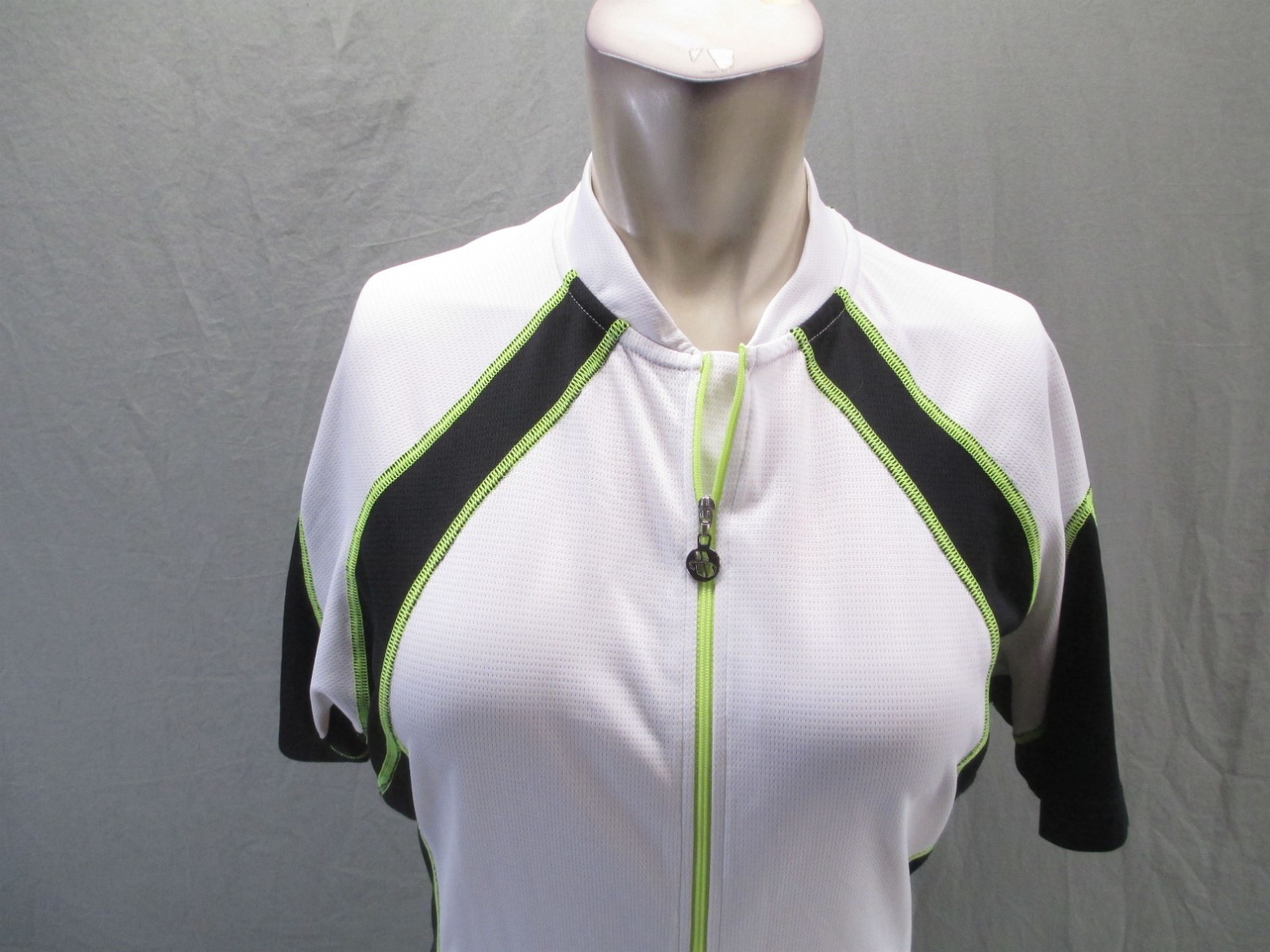 Hincapie Size M Womens Multicolor Cycling Compression Short Sleeve Zip Top 472