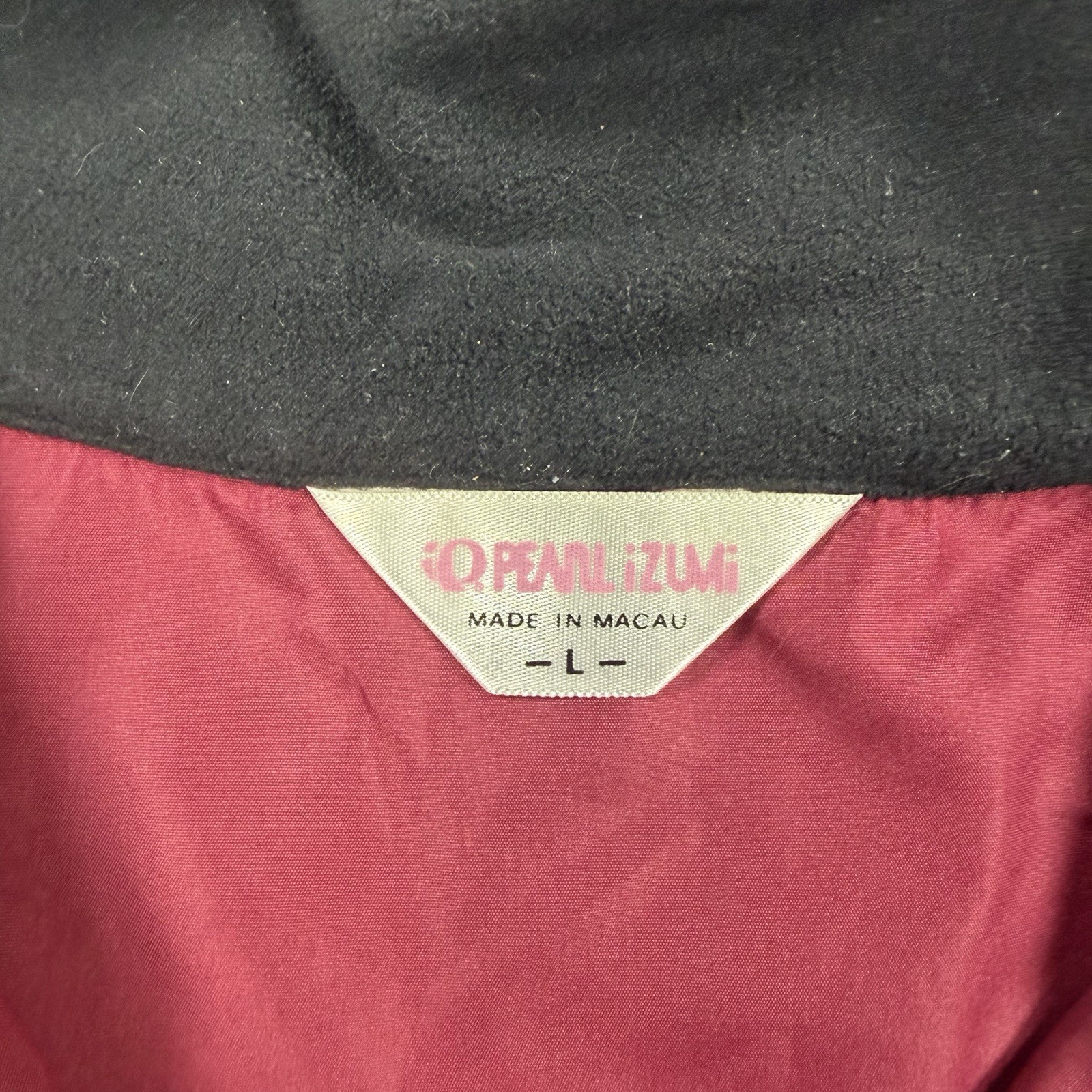 Pearl Izumi Men Large Cycling Wind Vest Burgundy Full Zip Mesh Back Bike Jersey