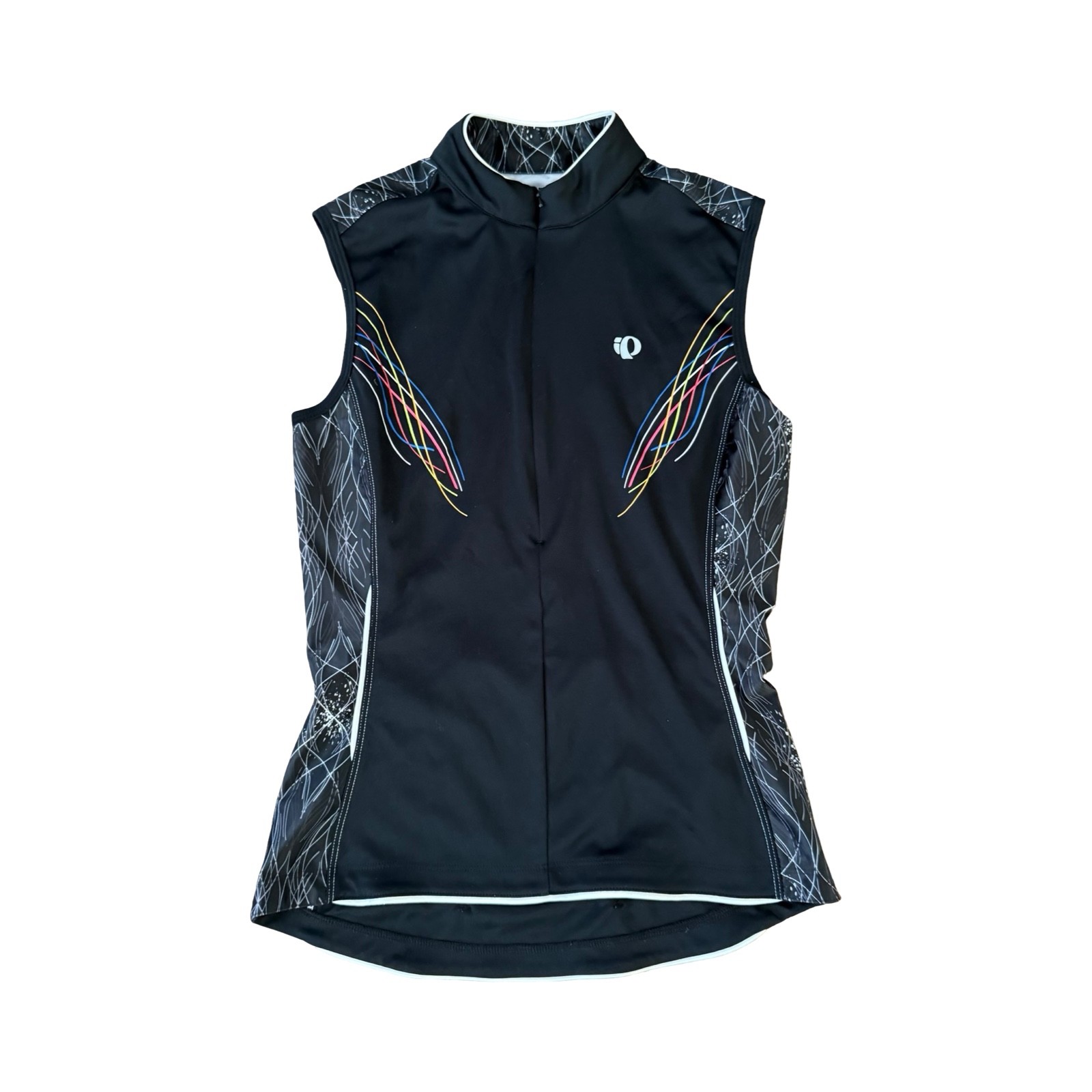 Pearl Izumi Select Cycling Jersey Sleeveless Black Shirt Tank Zip Womens Size M