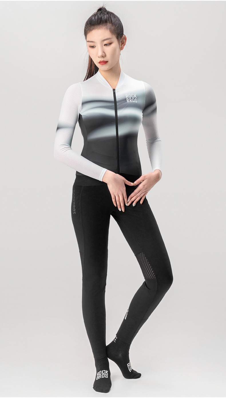 ROCKBROS Female Cycling Jersey MTB Road Bike Breathable Quick-drying Top Cloth