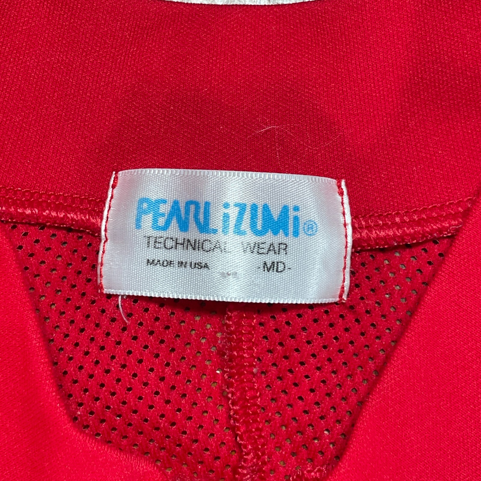 Pearl Izumi Cycling Jersey Mens Medium Red 3/4 Zip Pockets Short Sleeve Mesh