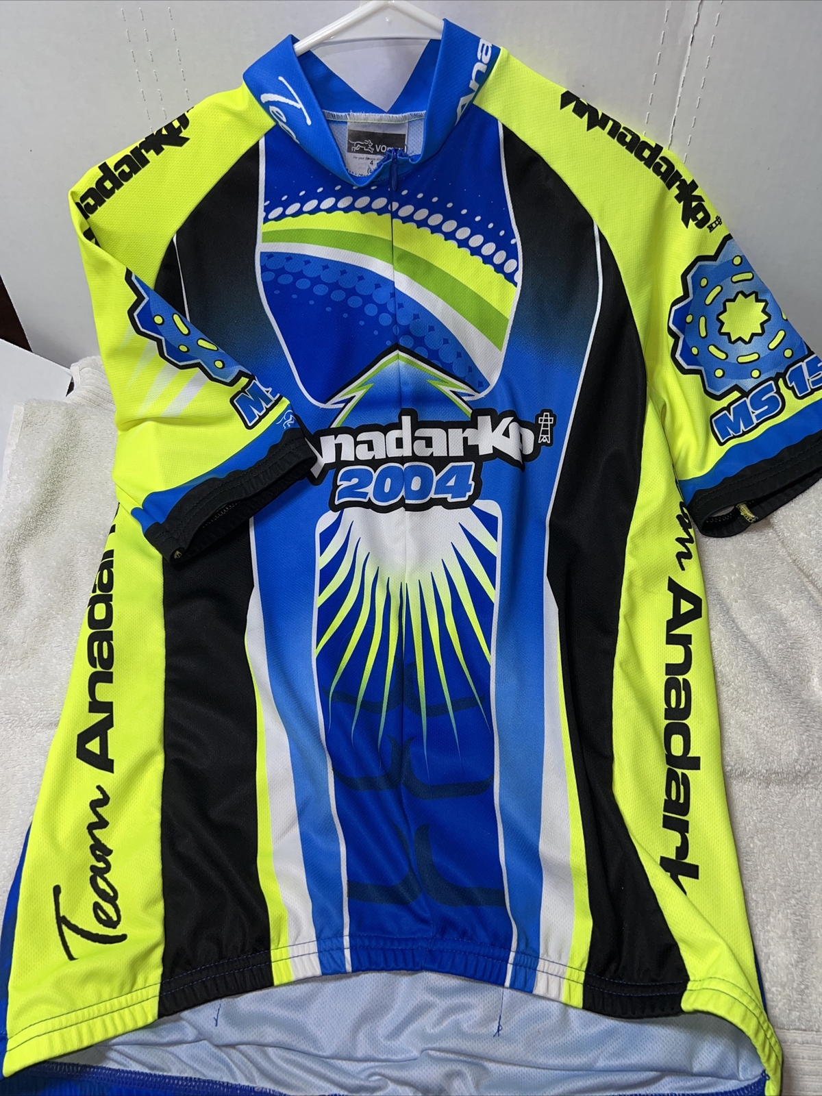 Preowned Vomax Anadarko 2004 Cycling Shirt Size L USA Made