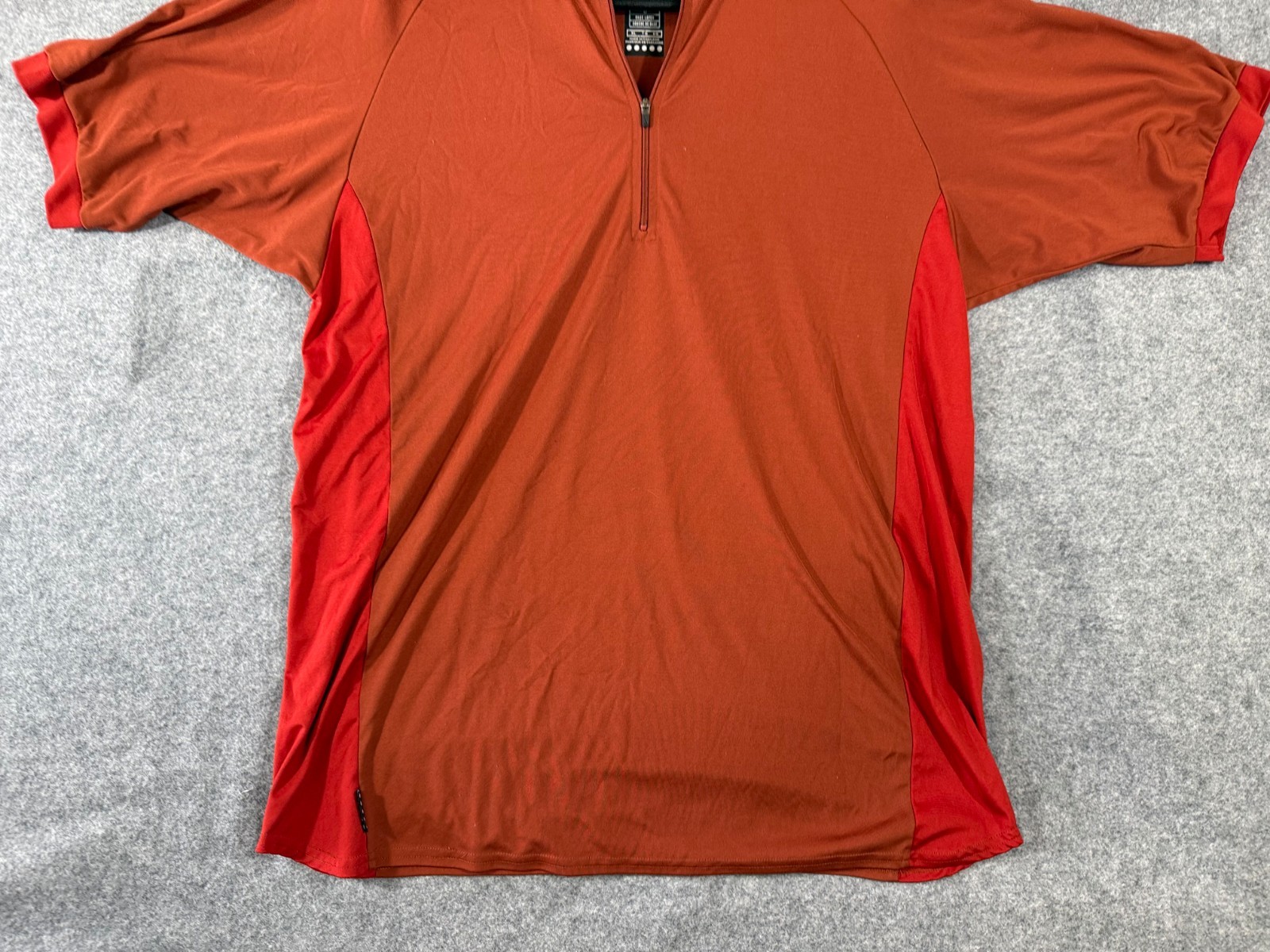Nike ACG Base Layer Shirt Mens XL Orange 1/4 Zip Short Raglan Sleeve Stretch
