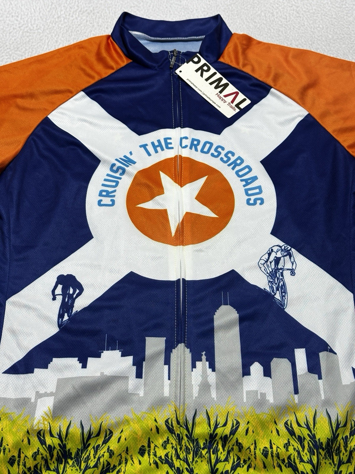 Primal Women’s Sport Cut Bike Raglan Jersey Size XL Cruisin The Crossroads NWT
