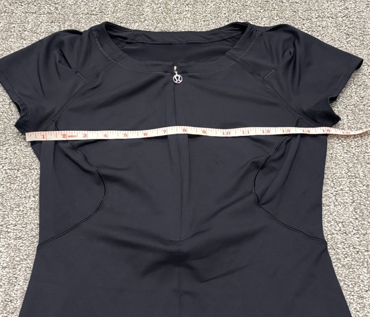 Lululemon Presta Cycling Jersey Athletic 1/2 Zip Back Pockets Black Women’s 6