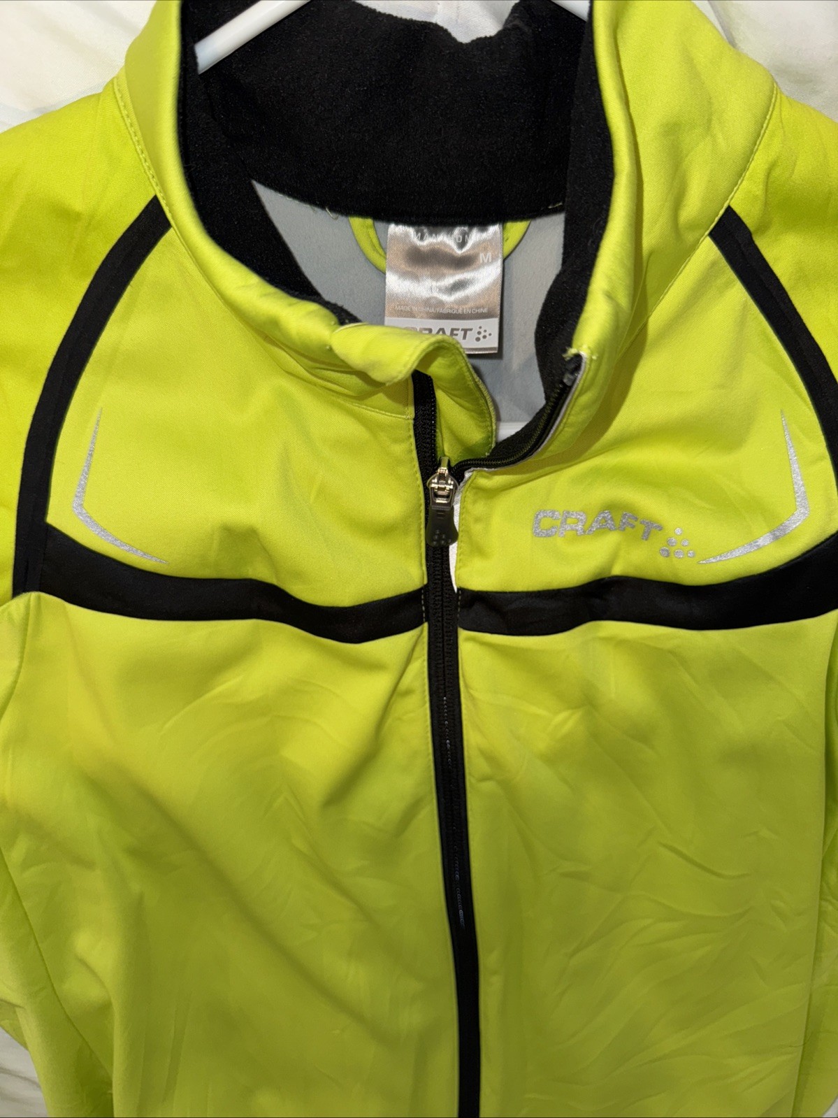 MENS CRAFT RACE CYCLING JERSEY LONGSLEEVED JACKED MEDIUM MD ME FULL ZIPPER NR