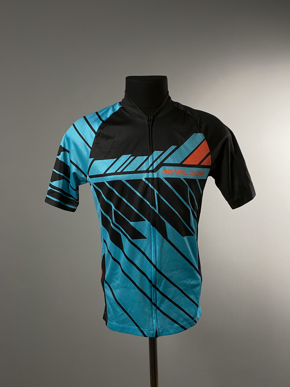 Pearl Izumi Cycling Jersey Mens Black Blue Full Zip Track Activewear Top Size M